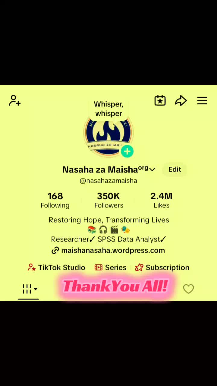 @Nasaha za Maishaᵒʳᵍ