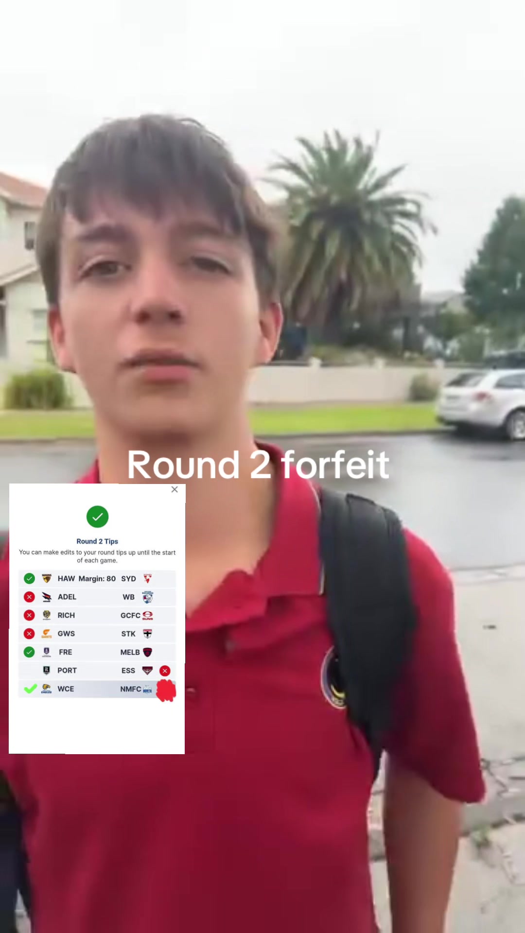 @Footy forfeits