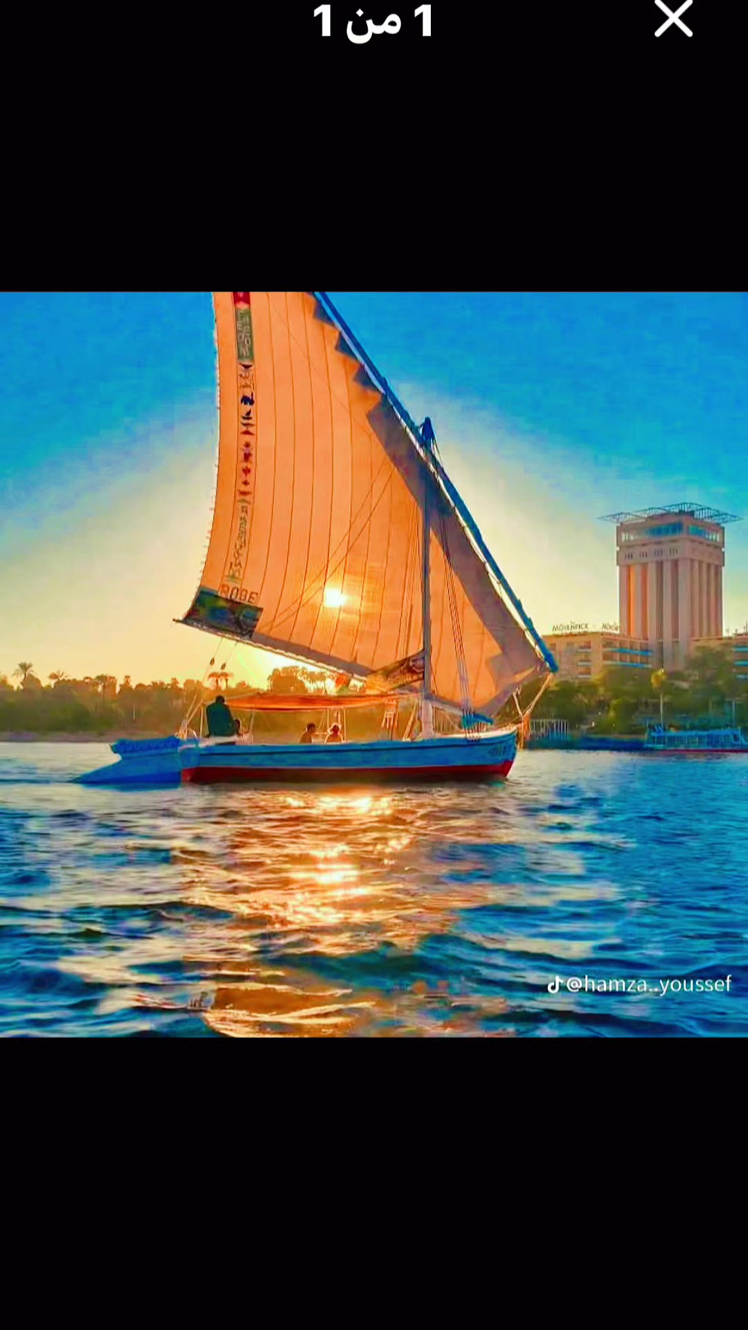 @Felucca on the Nile in Egypt,