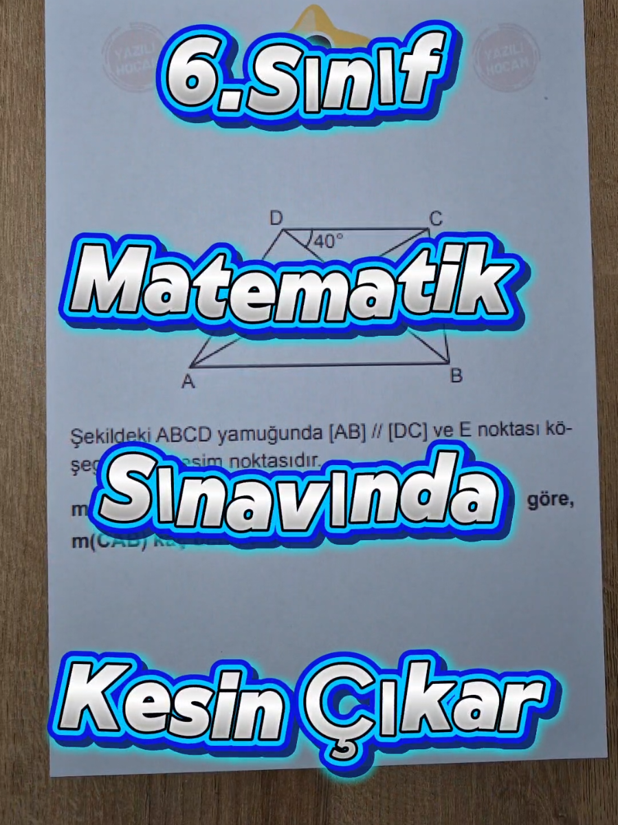 @Yazılı Hocam