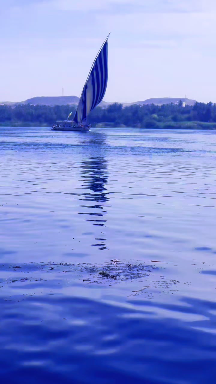 @Felucca on the Nile in Egypt,