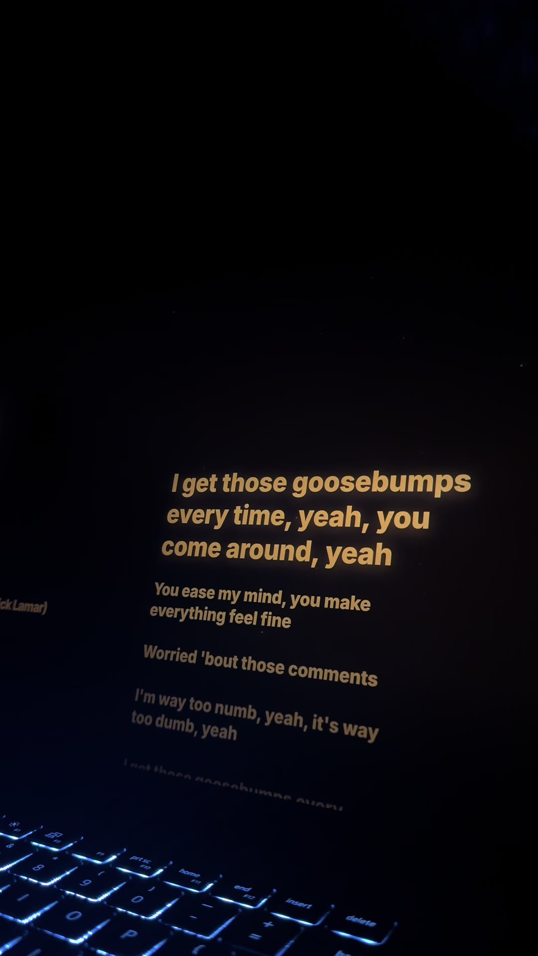 @Song lyrics