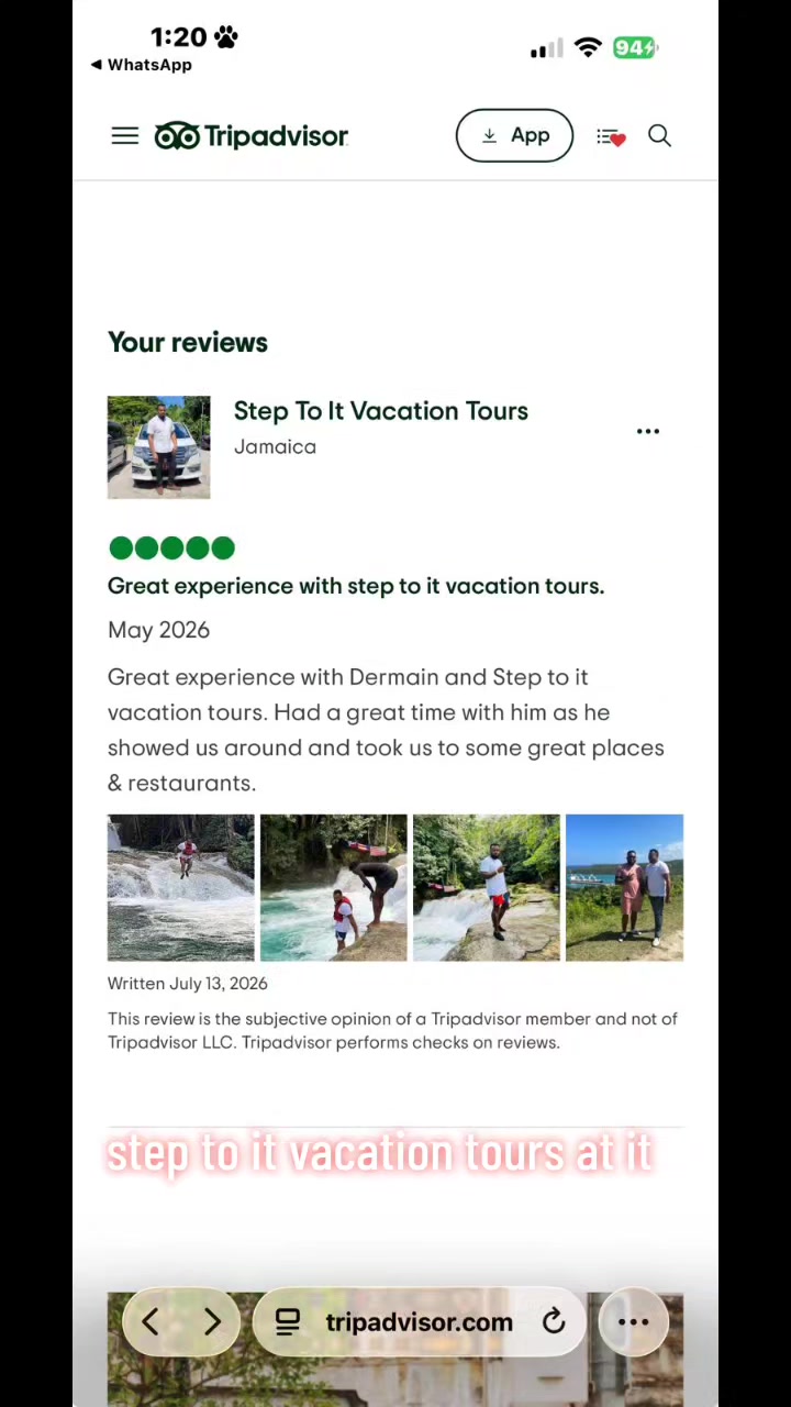 @Steptoitvacationtours/Dermain