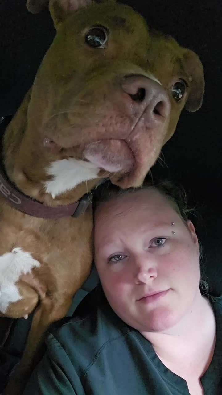 @Kristin & Diesel the Pittie 💕