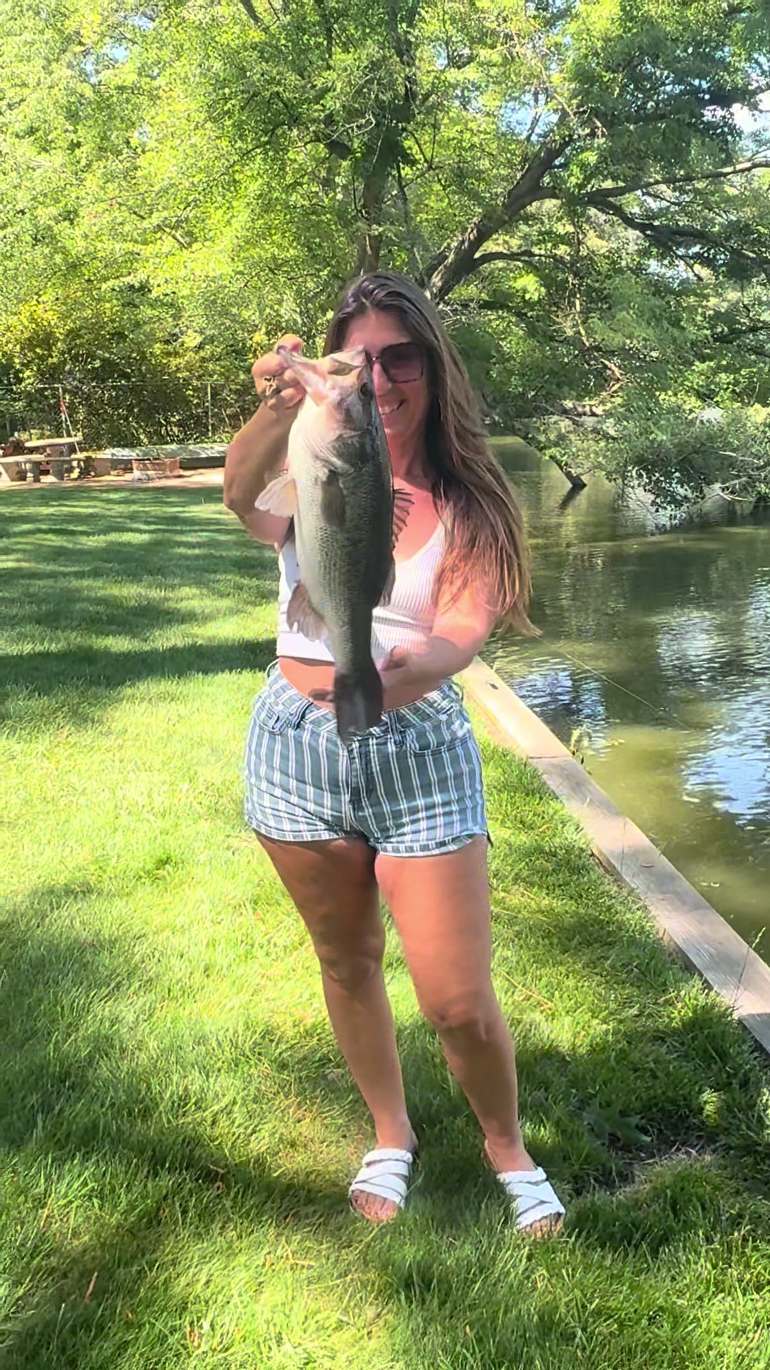 @Big bass girl fishing