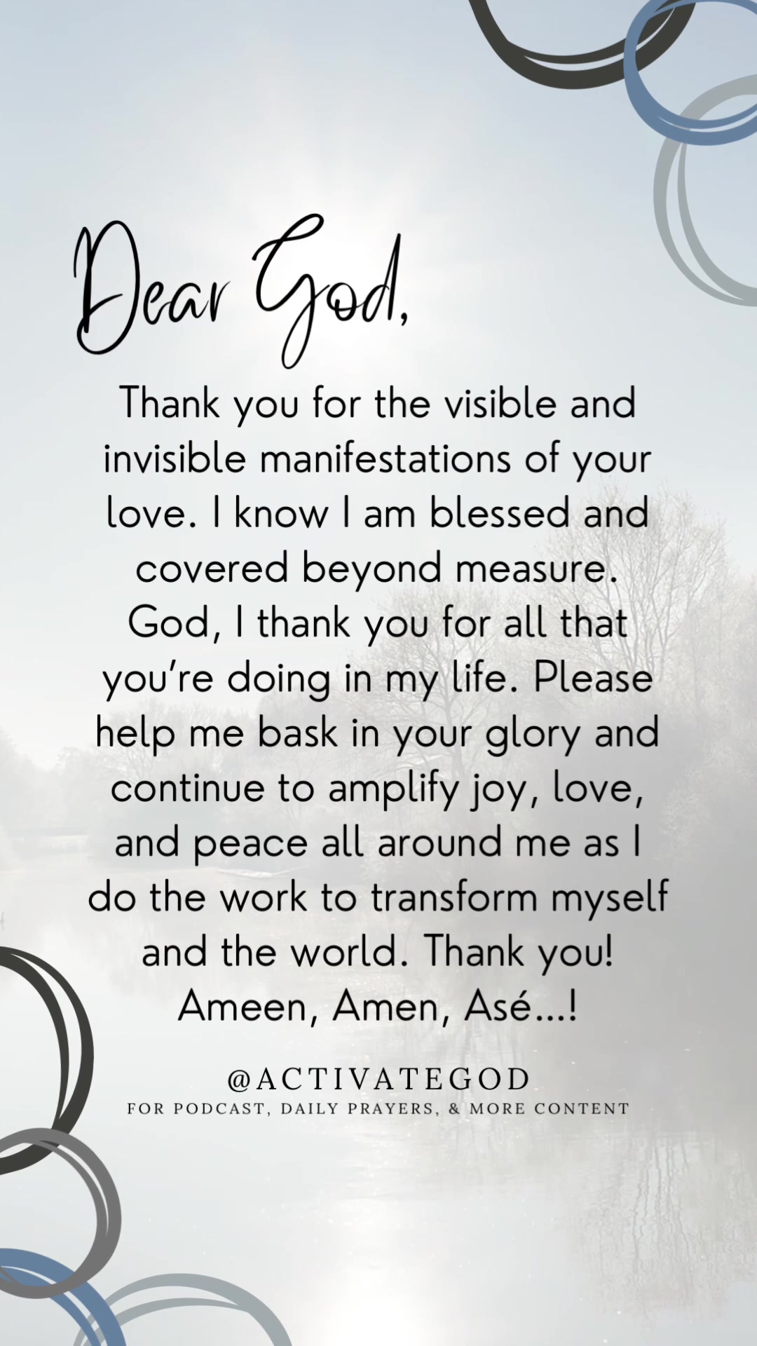 @Activate God