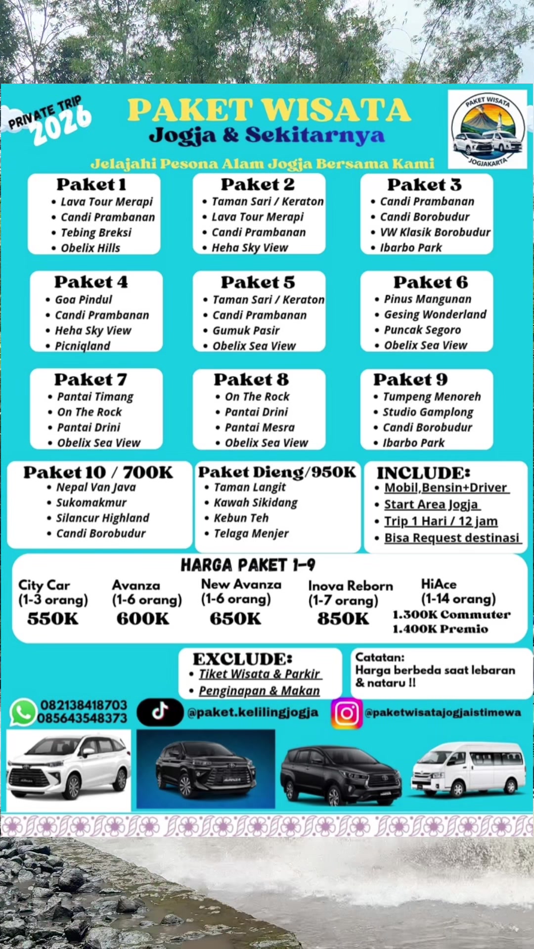 @PAKET WISATA DIJOGJA