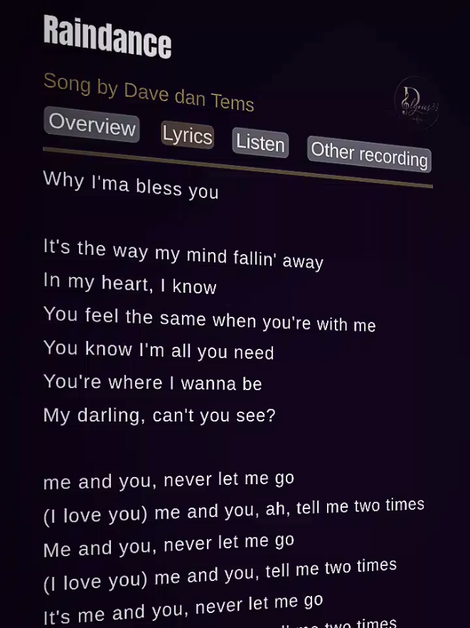 @D'lyrics