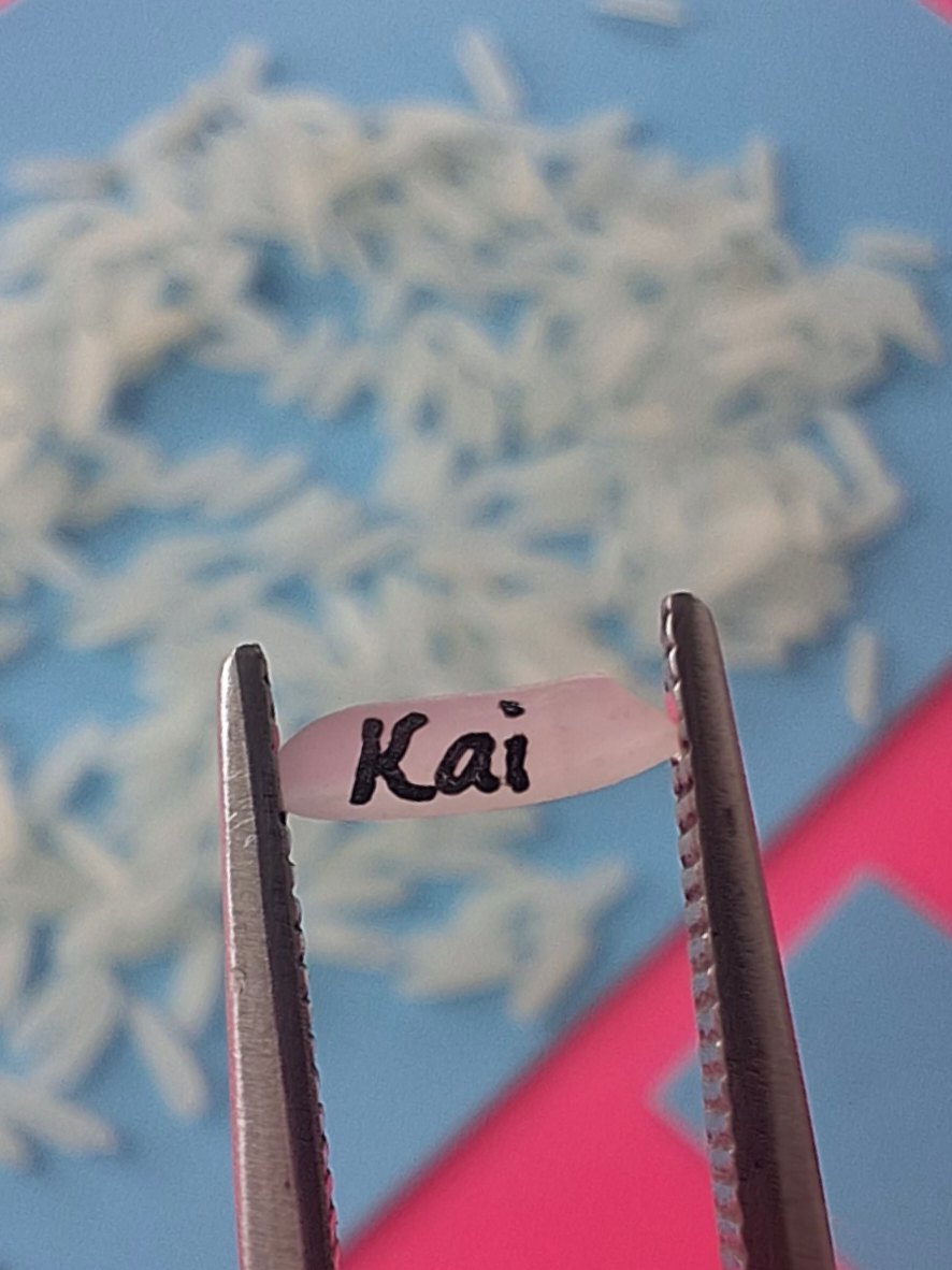@Gail 🇦🇺 writing on rice