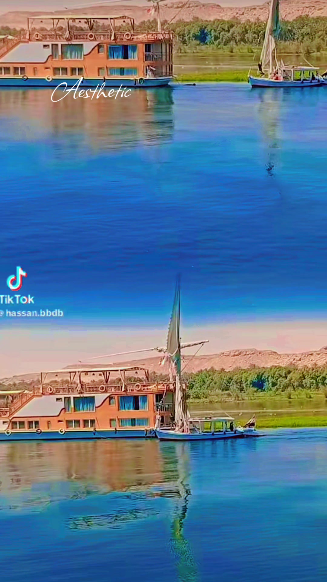 @Felucca on the Nile in Egypt,