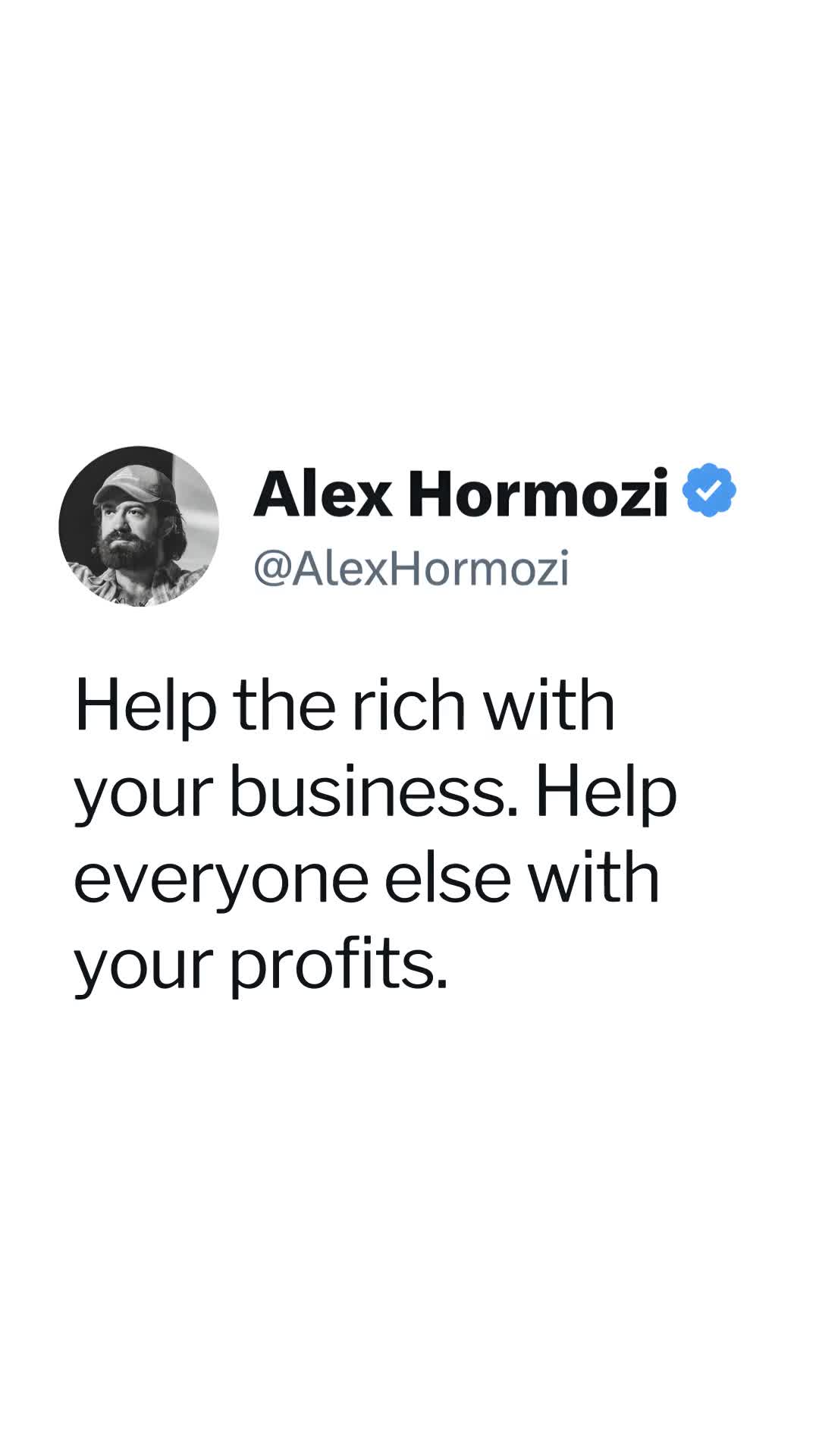 @Alex Hormozi