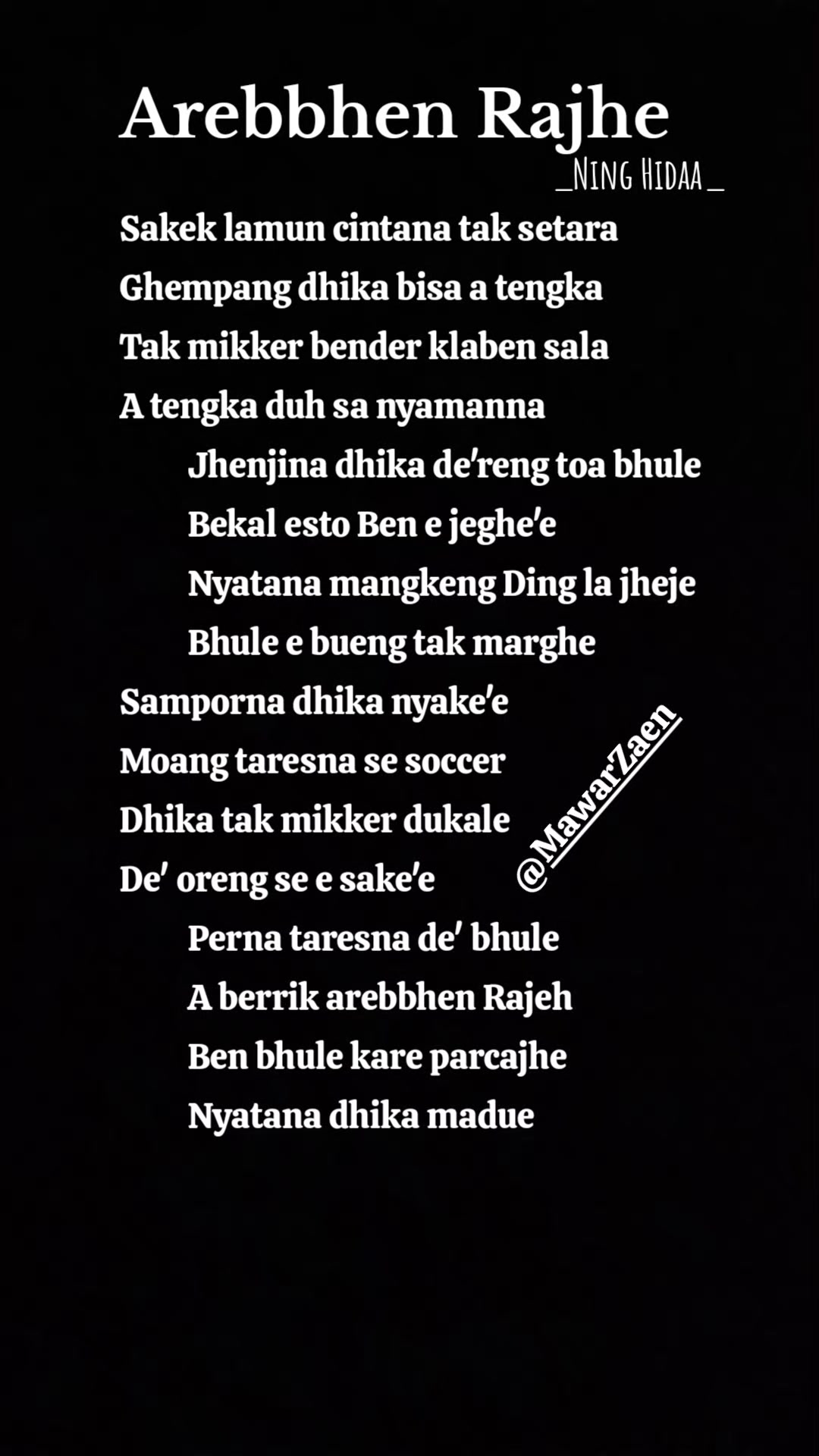 @Mawar Zaen