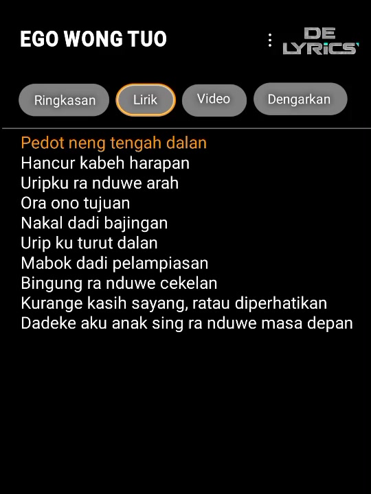 @DE LYRICS