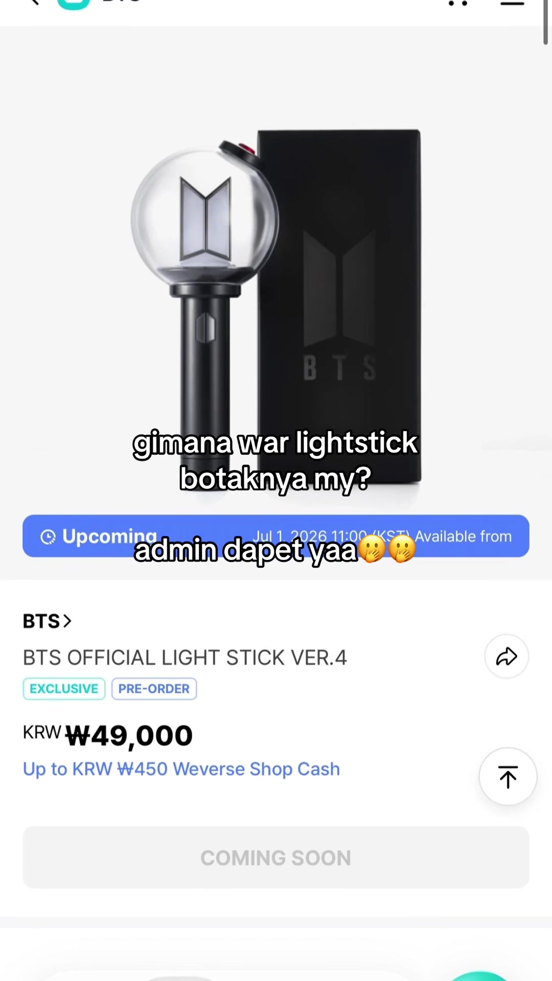 @nuuu menang tiket konser BTS