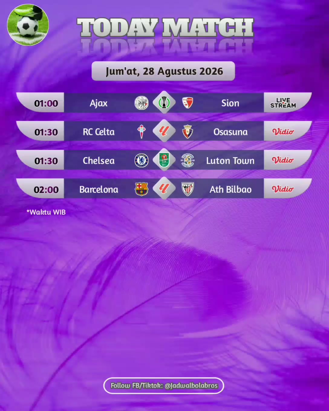 @Jadwal Bola Bros