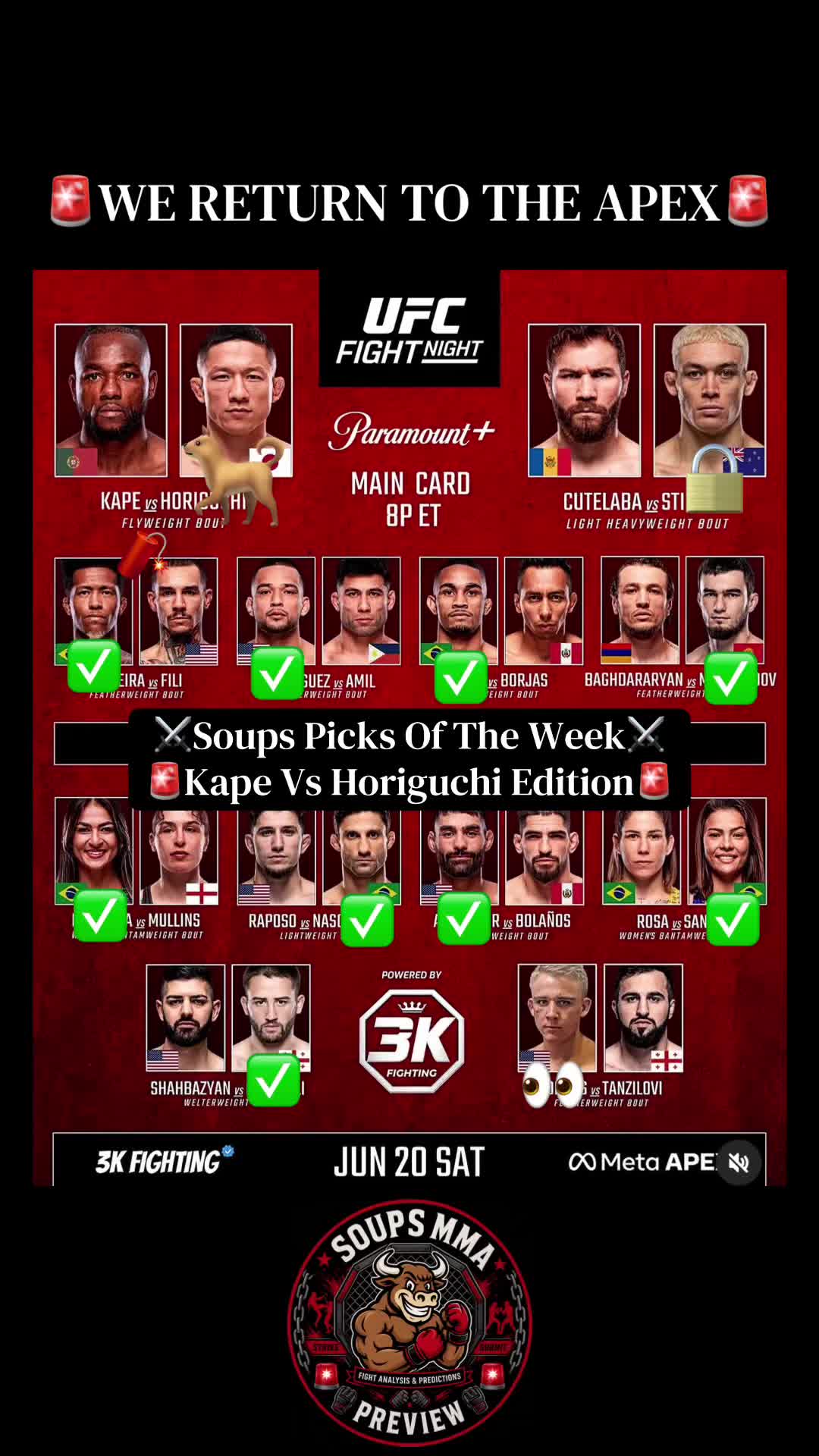 @⚔️ 🚨Soups MMA Preview 🚨⚔️