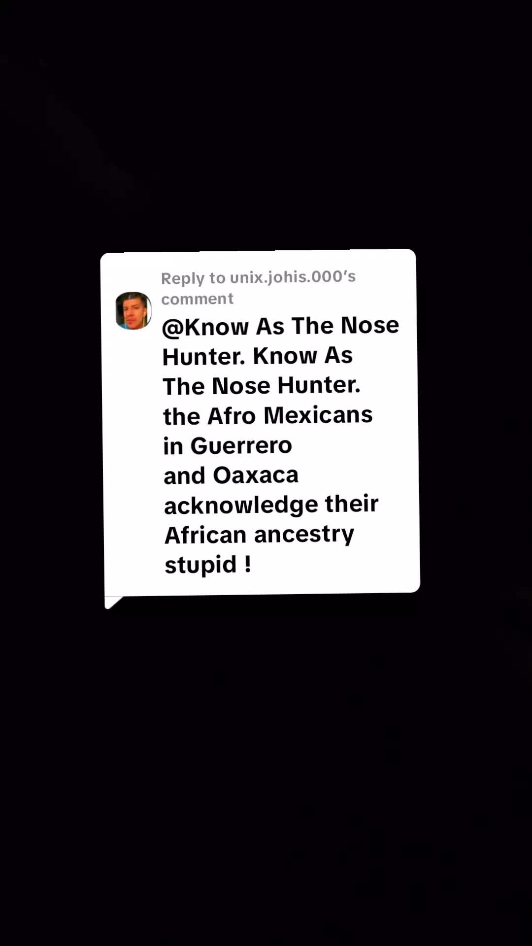 @Know As The Nose Hunter.