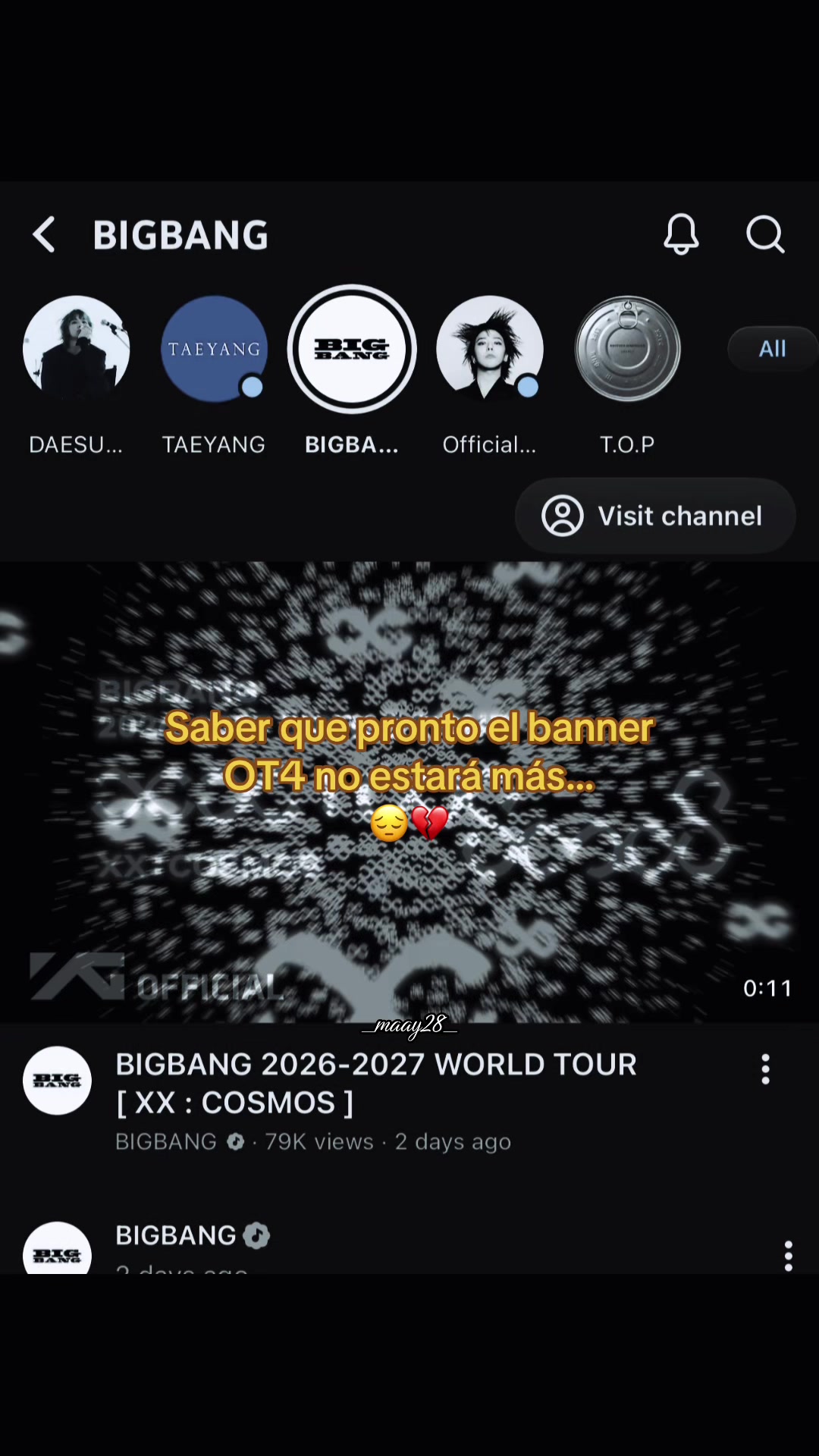 @M A Y is seeing BIGBANG 19/09