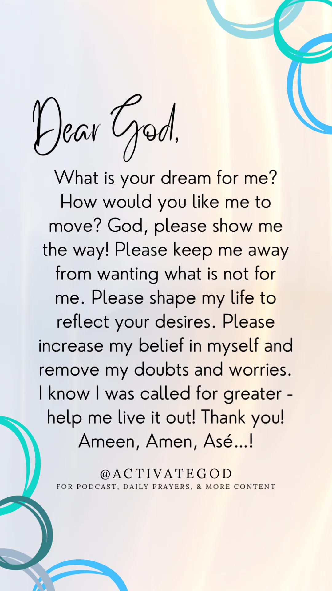 @Activate God