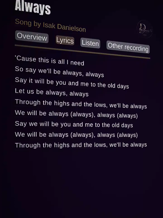 @D'lyrics