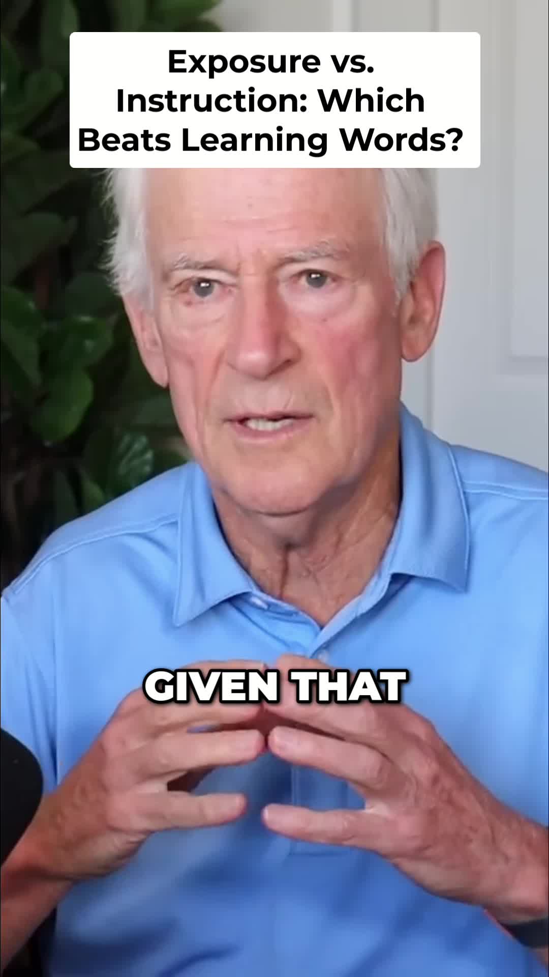 @Steve Kaufmann
