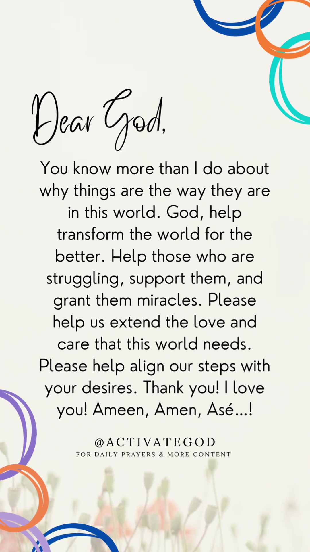 @Activate God