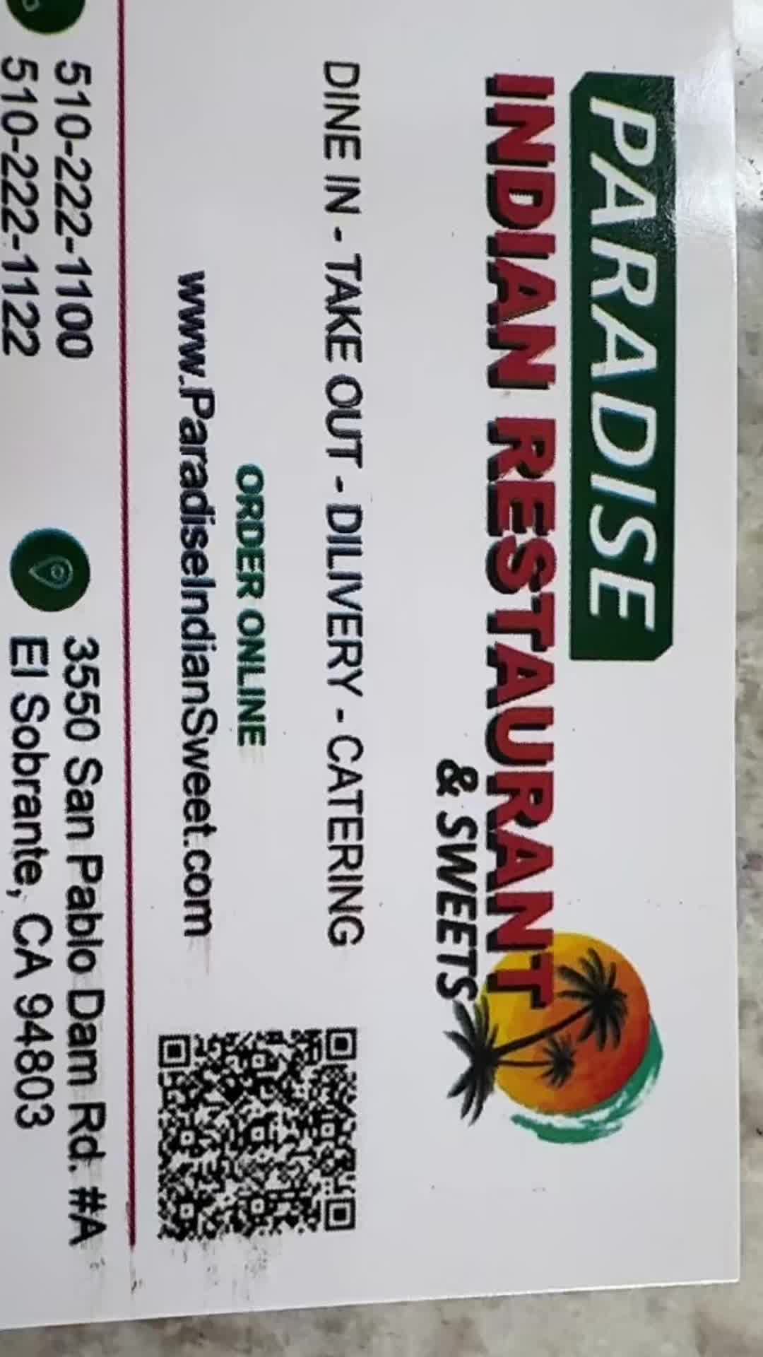 @PARADISE INDIAN RESTAURANT