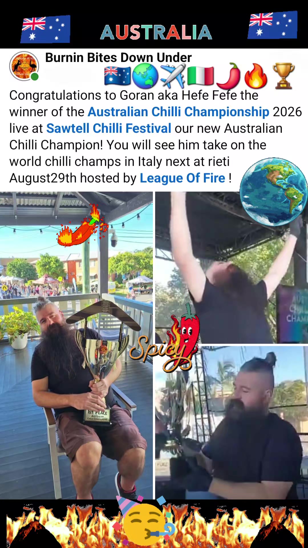 @Burnin Bites Down Under