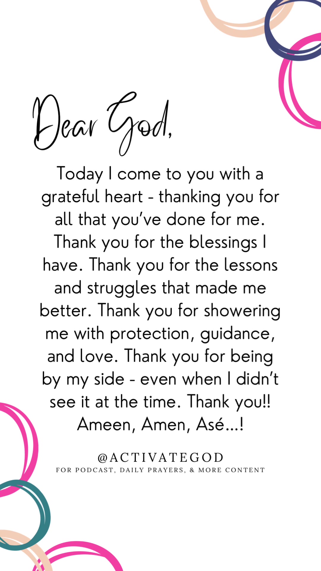 @Activate God