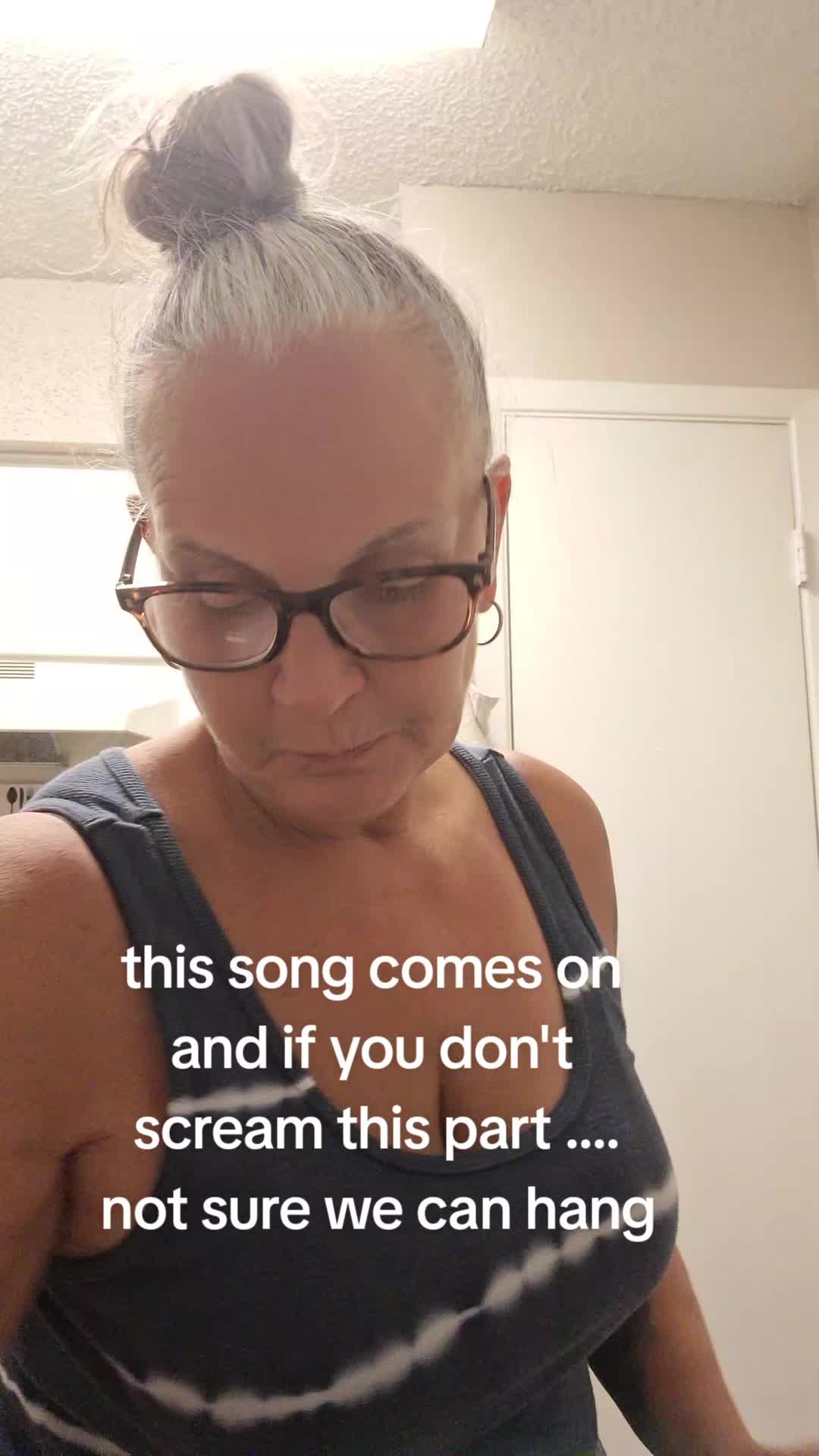 @granny at kitchen table 🎼🎵❌️