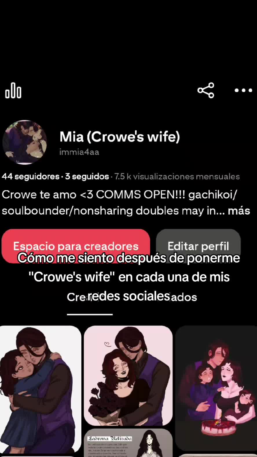 @☾⋆⁺₊⋆ [𝕸𝖎𝖆]🫀(Crowe's wife)