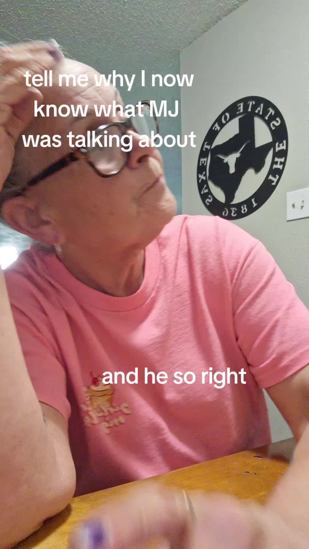 @granny at kitchen table 🎼🎵❌️