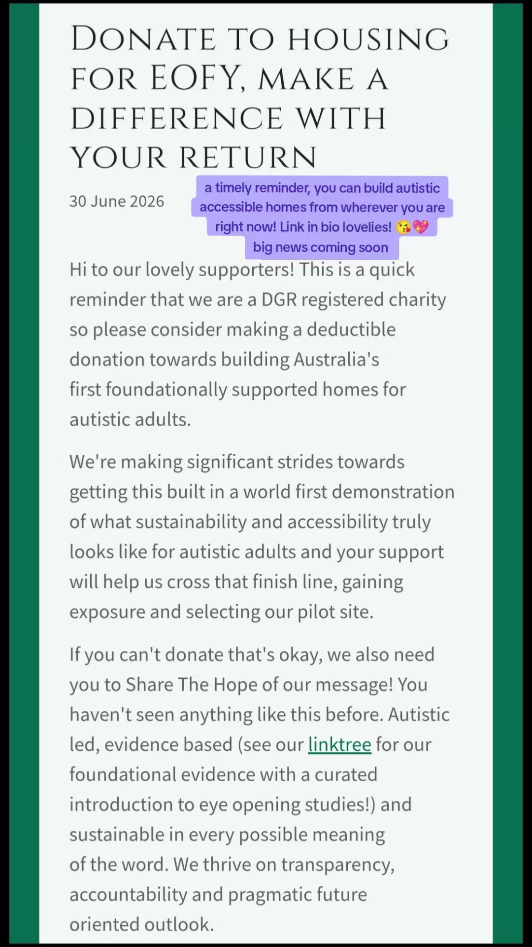 @Autistic Haus nonprofit org