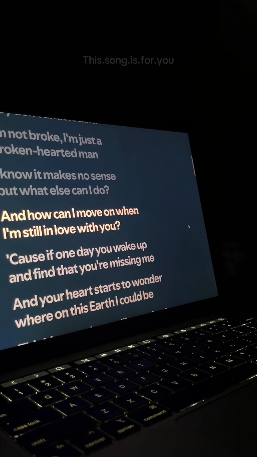 @this song is for you