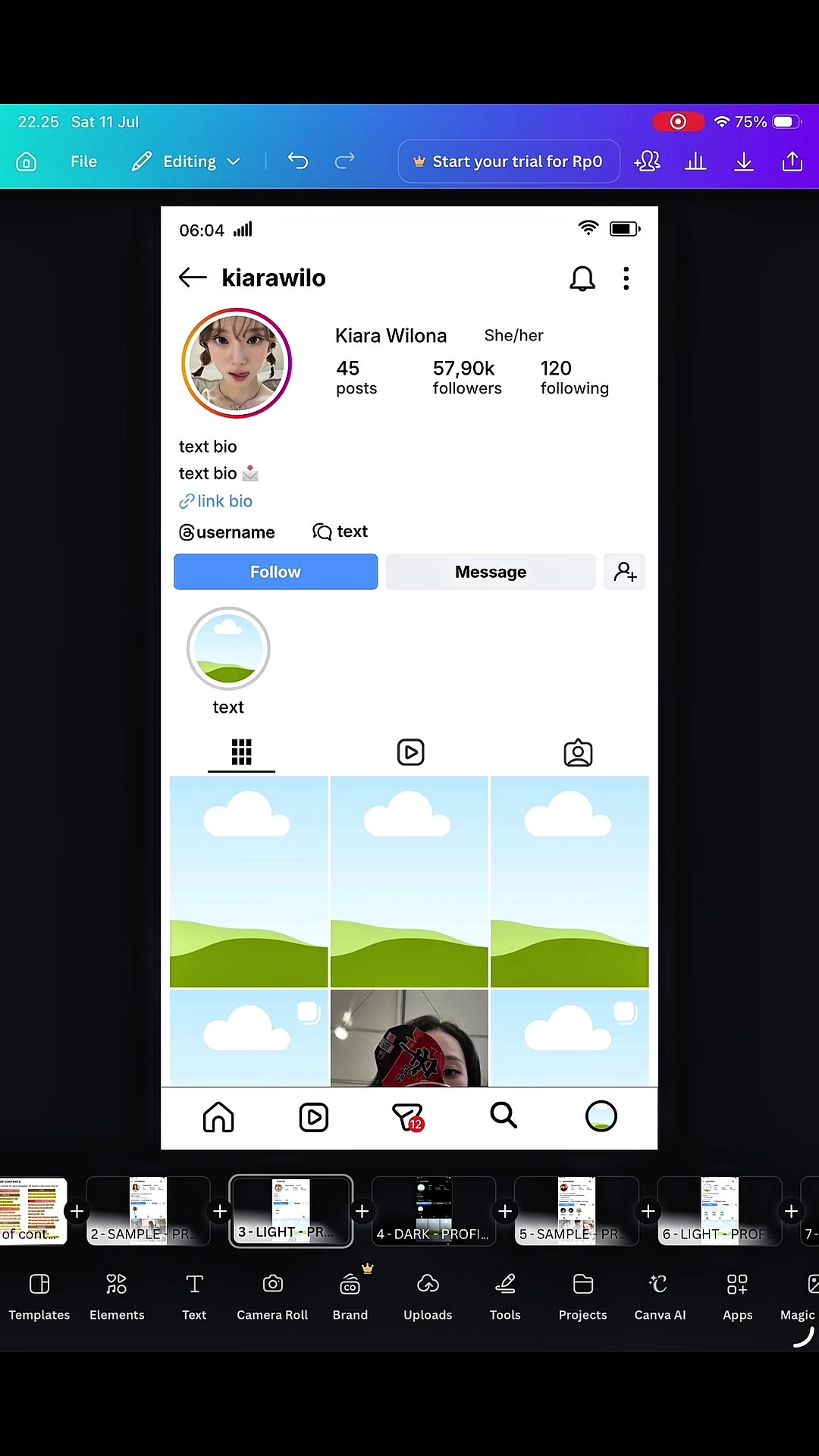 @custasea☀️ | template au canva