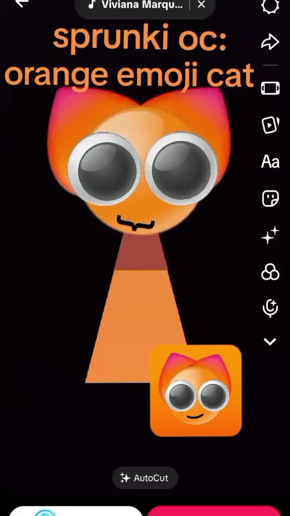 @Emoji cat purple orange
