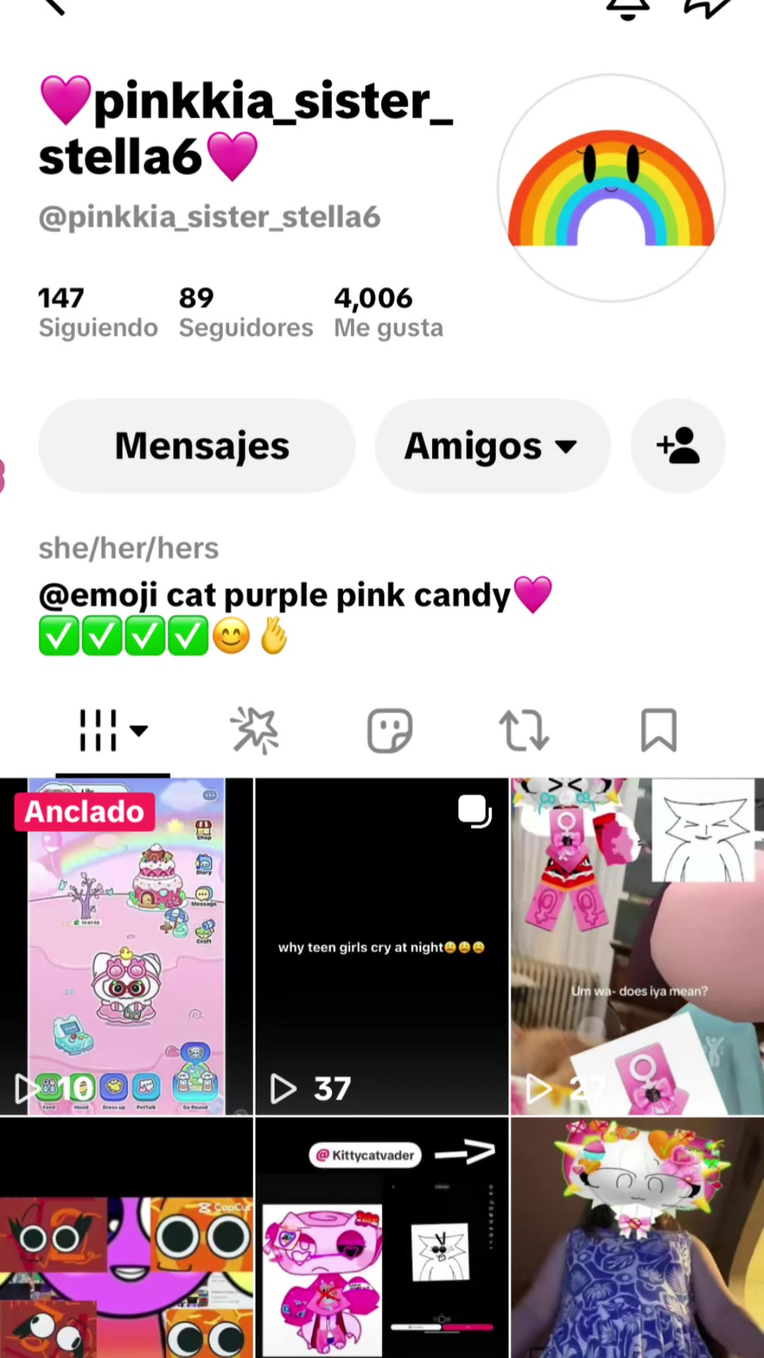 @emoji cat purple pink candy🩷