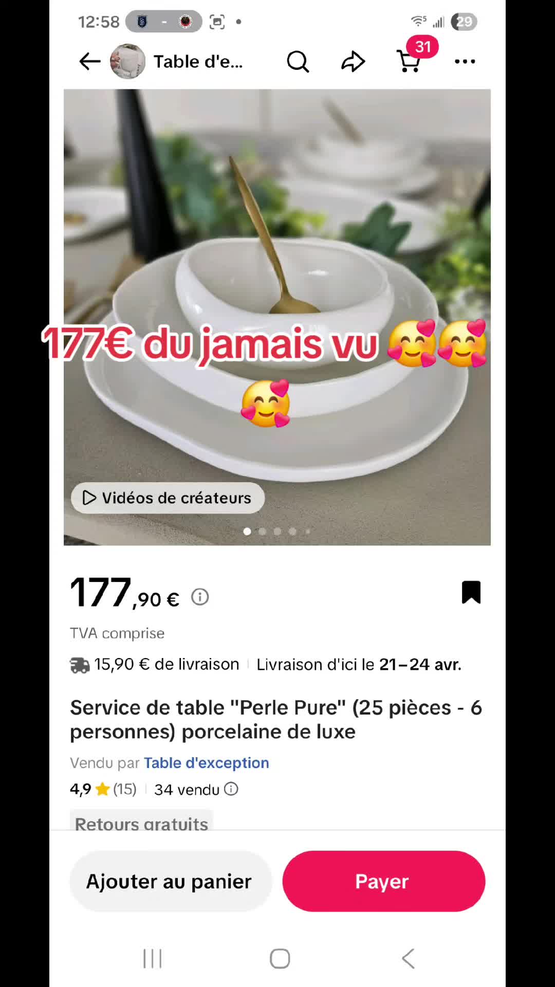 @Table d'exception
