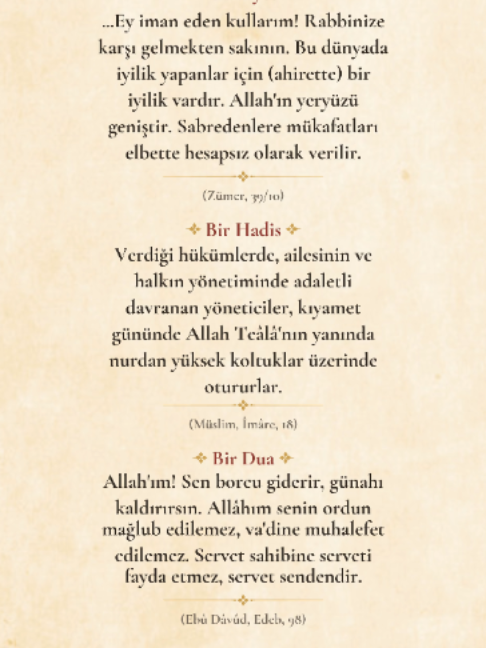 @Bir Ayet, Bir Hadis, Bir Dua