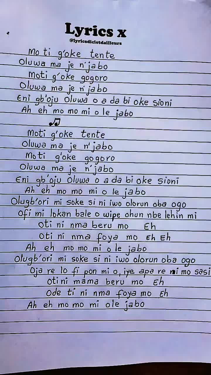 @Lyrics x