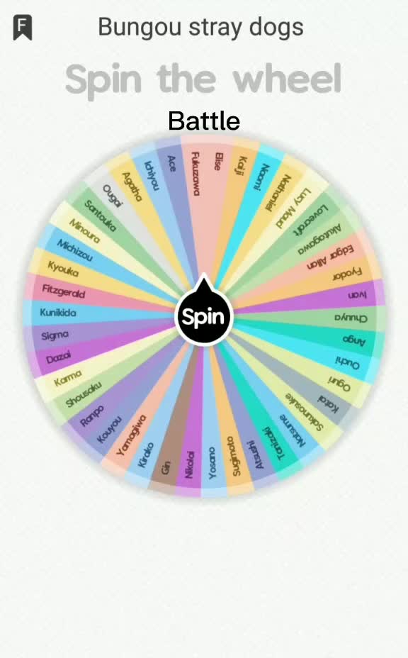 @Spin The Wheel Anime Series