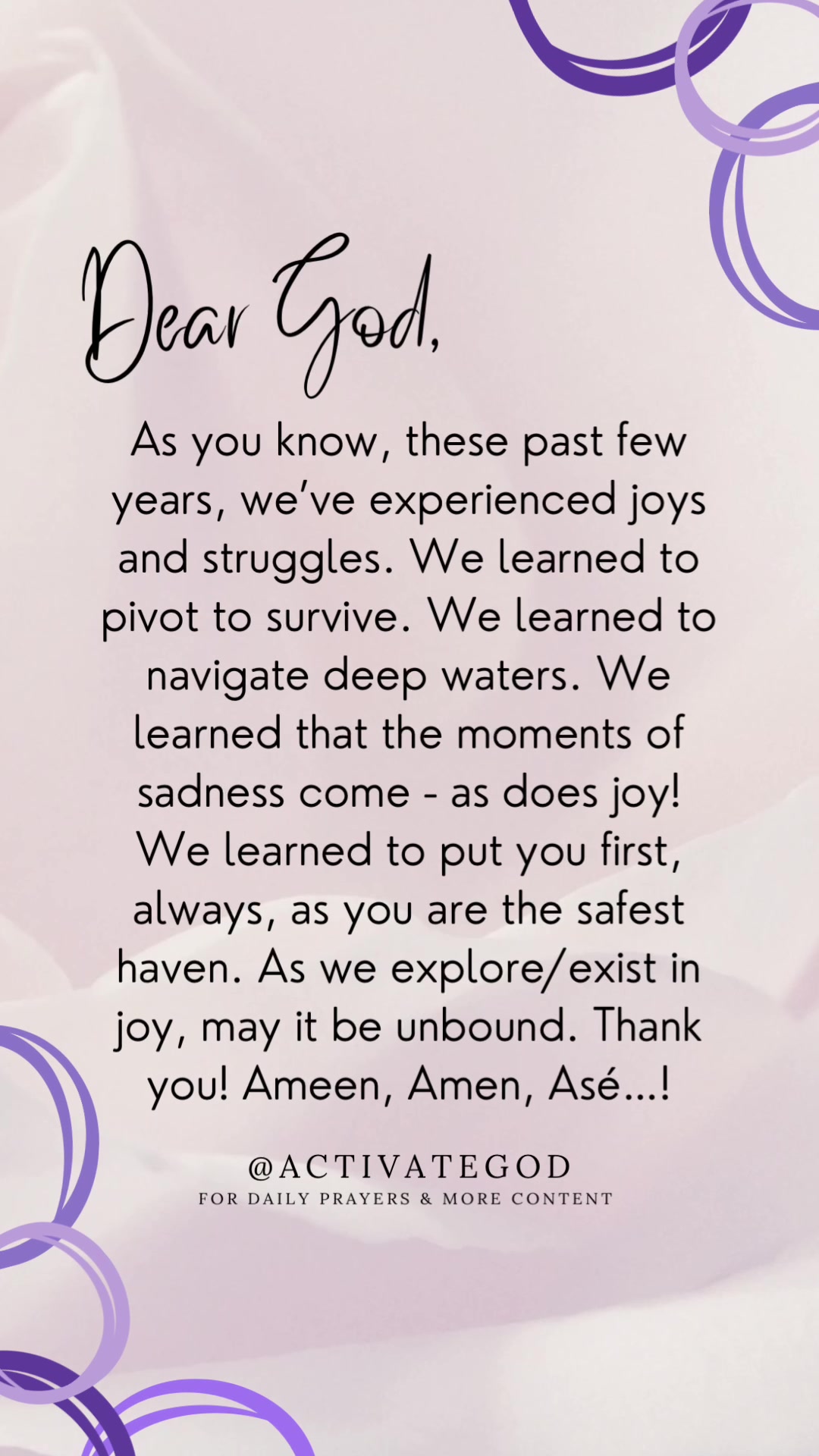 @Activate God