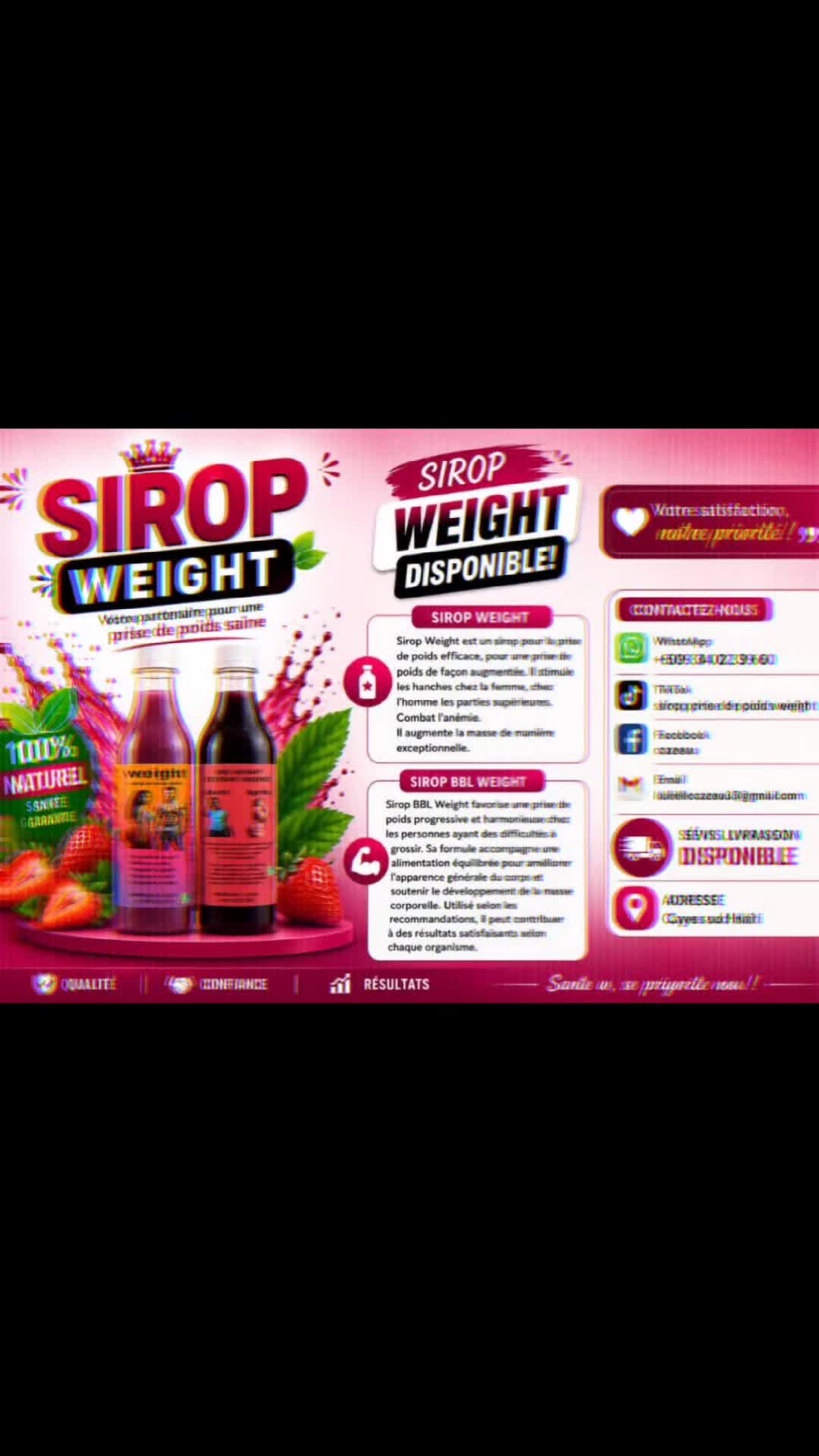 @sirop prise de poids weight