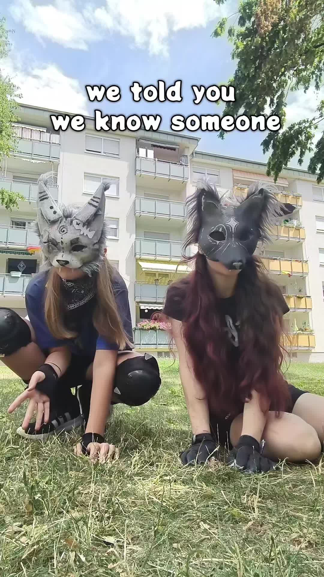 @black wolf and silver fox