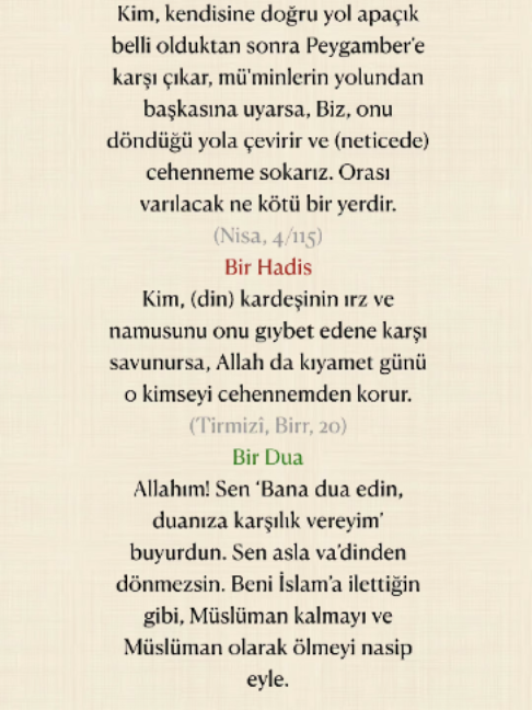 @Bir Ayet, Bir Hadis, Bir Dua