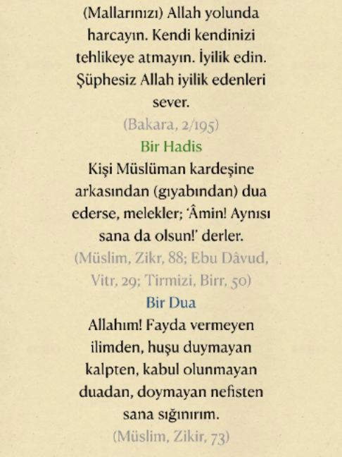 @Bir Ayet, Bir Hadis, Bir Dua