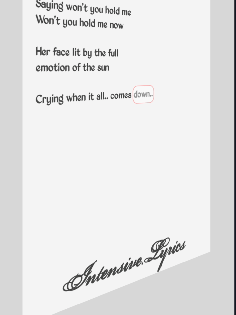 @Intensive.Lyrics
