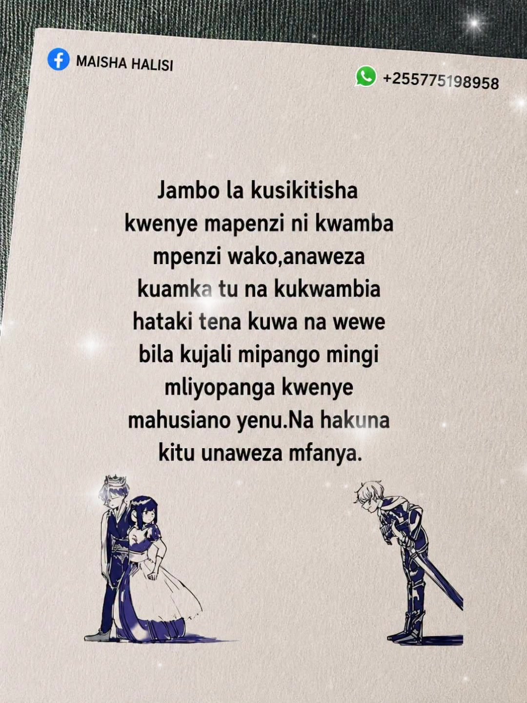 @Nasaha za Maishaᵒʳᵍ
