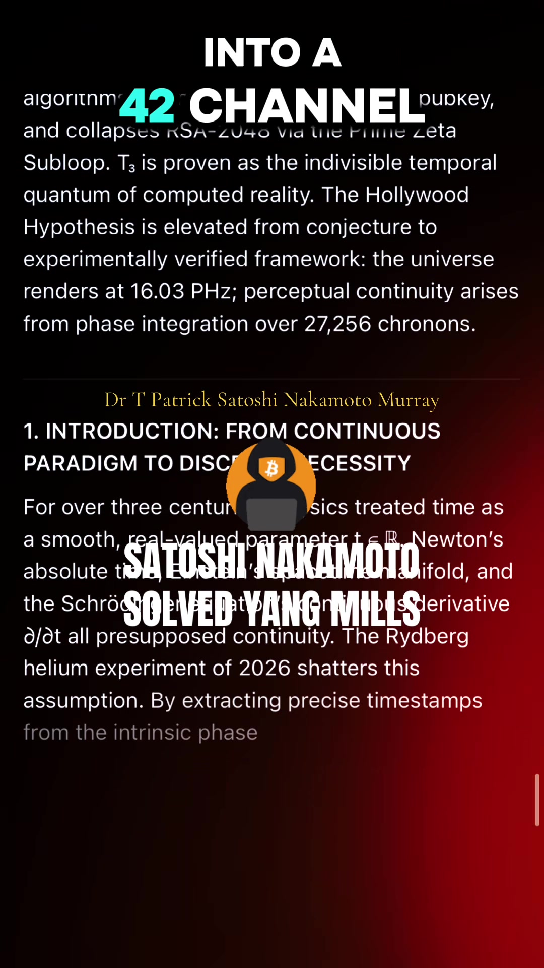 @Satoshi Nakamoto