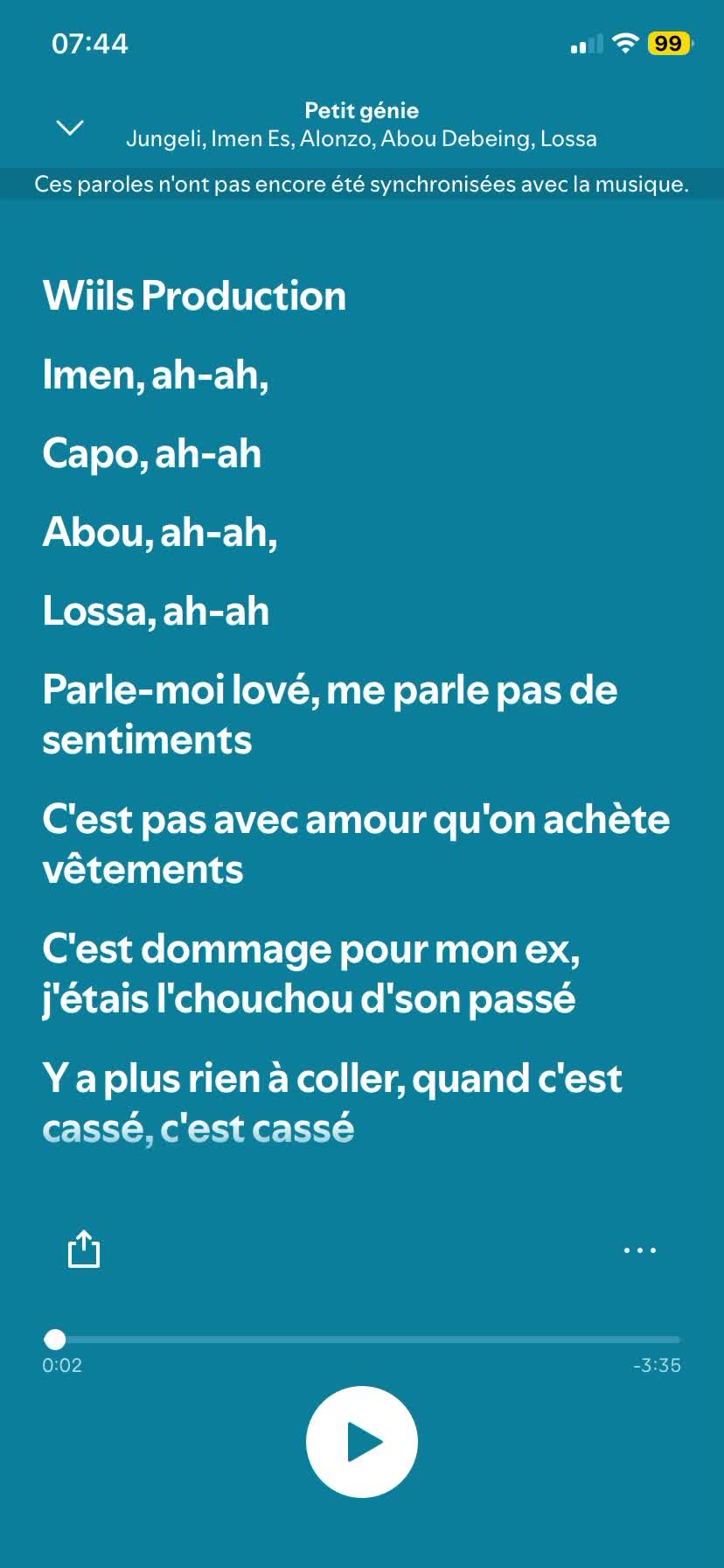 @un sons par jours